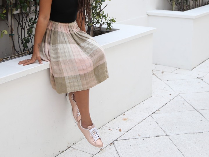 ootd pleated skirt and crop top iwannabealady.com fashion